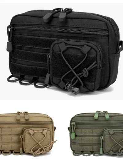 1000D EDC Pouch Molle Organizer Bag Utility EDC Tool Pouch Horizontal Modular Pouch Outdoor Waist Pack EMT Hunting Fanny Pack