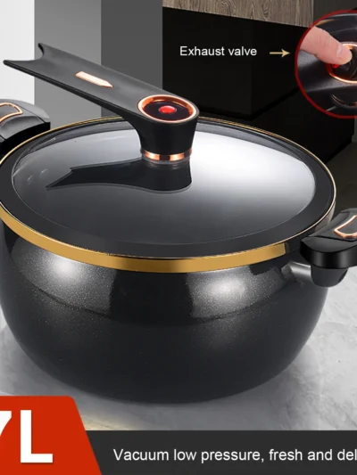 1 Piece Chubby Micro-Pressure Pot Household 7L Large Capacity 26cm Stew Pot