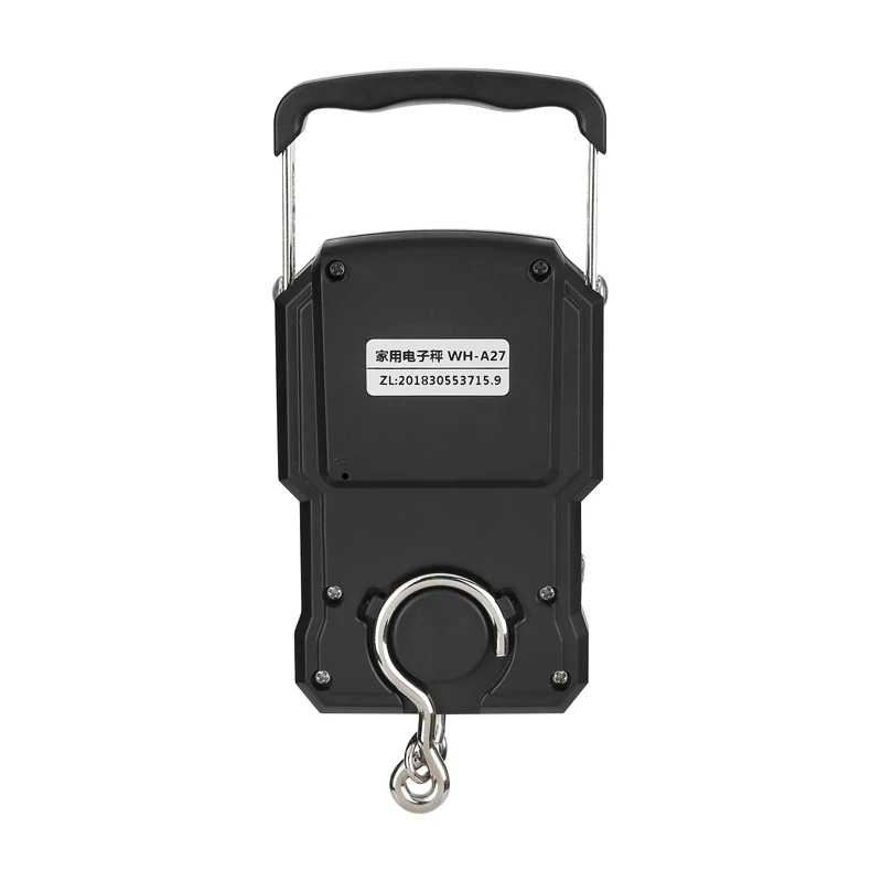 Black Electronic Weighing Digital Scale Rechargeable LCD 75Kg 10g Luggage Scale Hanging Hook Fishing Scale with Measuring Tape - Image 6