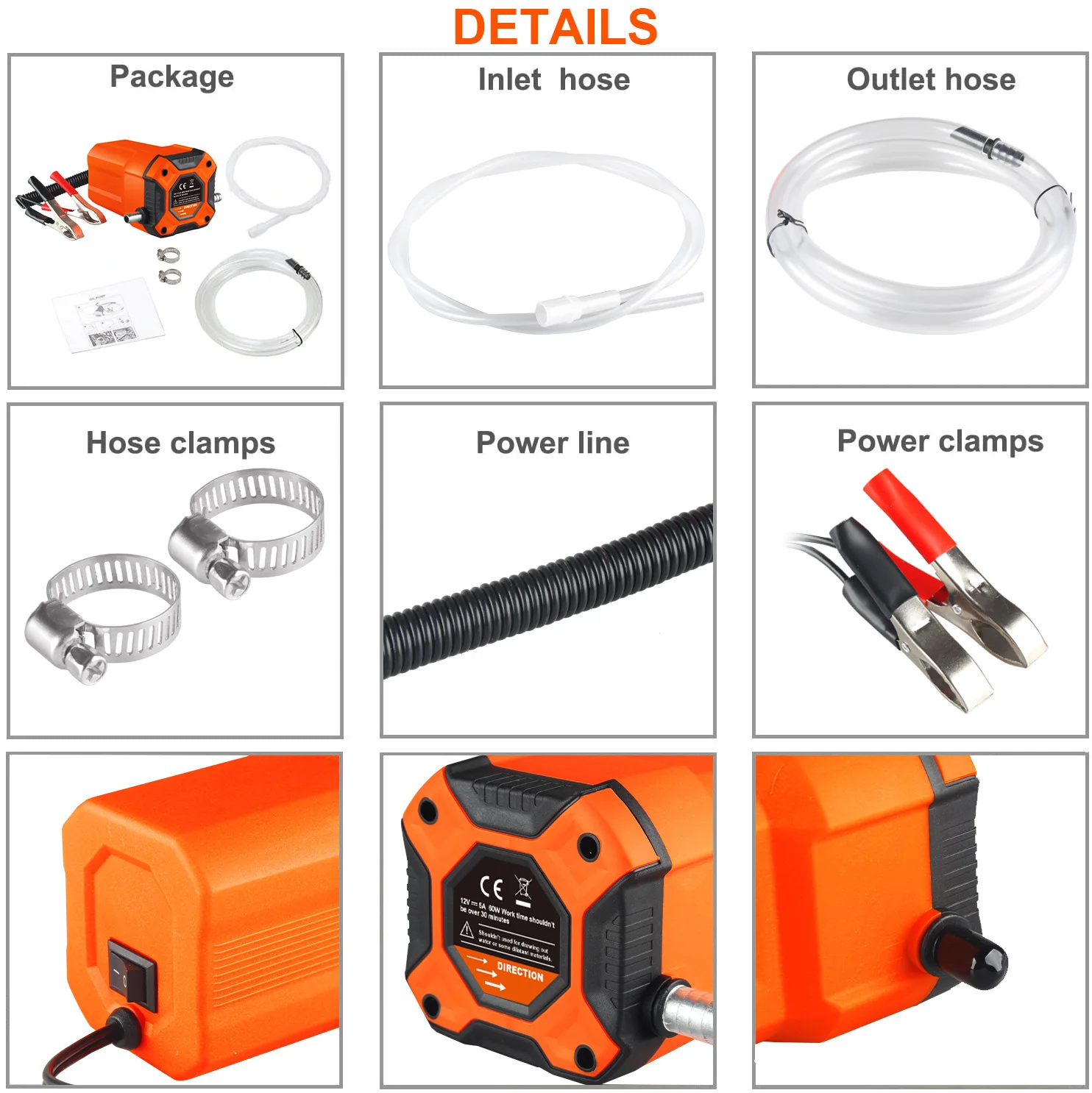 EAFC 12V Electric Car Oil Suction Pump 60W Fuel Delivery Engine Oil Crude Oil Fluid Suction Pump - Image 18