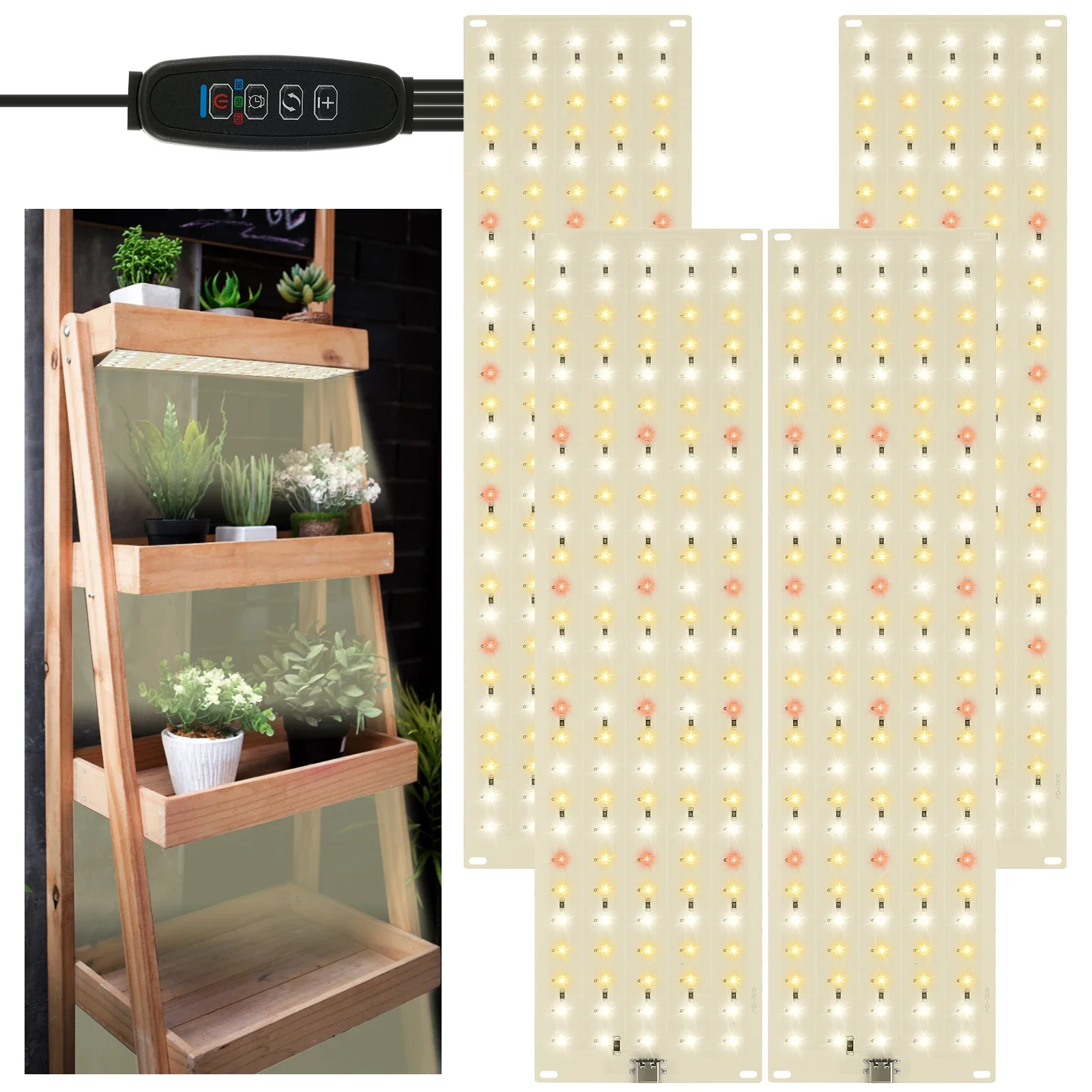 LED Grow Panel Light Ultra-thin Full Spectrum Dimmable Timer Plant Lights Under Cabinet Growing Lamp for Indoor Plants Rack - Image 3