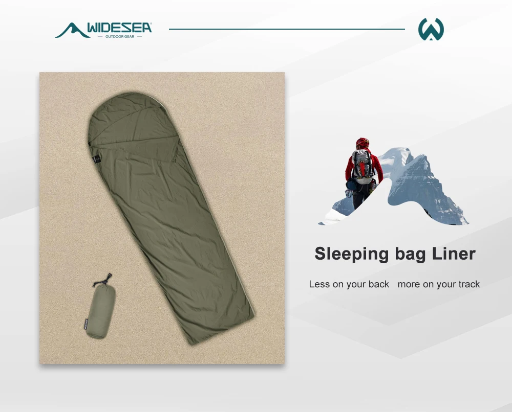 Outdoor Camping Sleeping Bag Liner Ultralight Mummy Sleeping Bag Backpack Liner Single Person Travel Sleeping Bag - Image 13