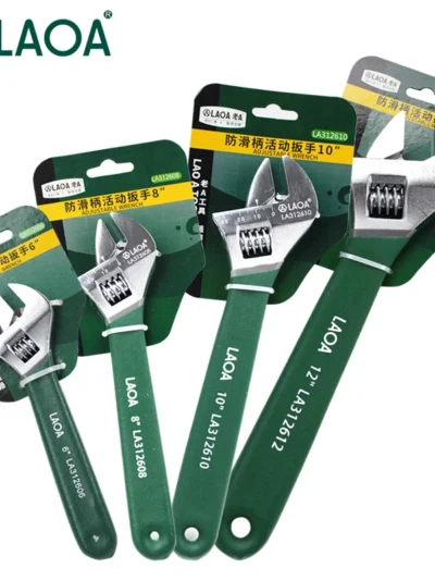 LAOA Adjustabl Wrench Non-slip handle Monkey Spanner Open End Wrenchs Repair Tools