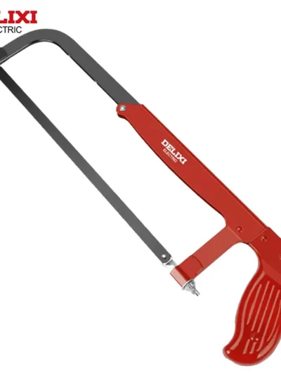DELIXI ELECTRIC Hacksaw All-steel Heavy-duty Household Small Hand-held Saw，Adjustable Spacing，for Metal,Pipe,PVC,Wood Cutting