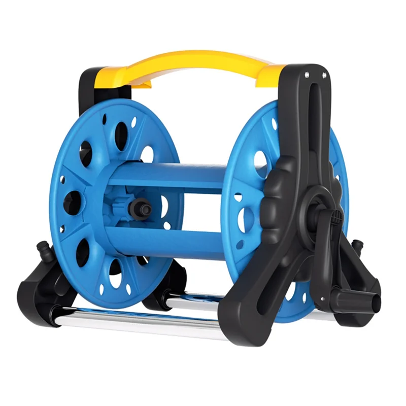 【FAVORITE!】Ideal For Home& Outdoor Use Design-Portable Car Wash Hose Storage Rack-Coil Winding System Winder