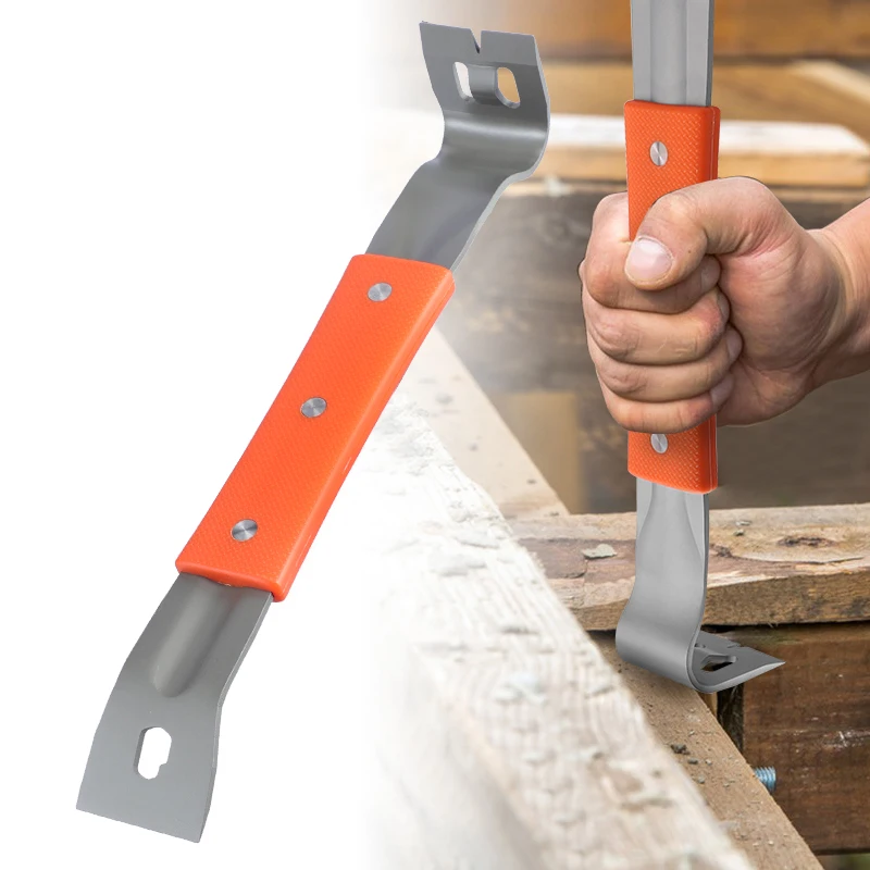 Pry Bar Stainless Steel Nut Crowbar with M4-M6 Hexagon Socket and Wrench Angle Head Nail Puller for prying lifting pulling