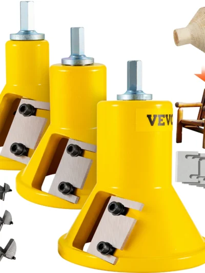 SucceBuy Tenon Cutter 1"/25.4mm & 1.5"/38mm & 2"/50.8mm Premium Aluminum & Steel Log Furniture Cutter with Dual Straight Blades