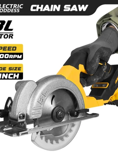 5inch Brushless Electric Circular Saw Cordless 1000W Handheld Woodwork Saw 45 degrees Power Tool For Dewalt 20V Battery Pin