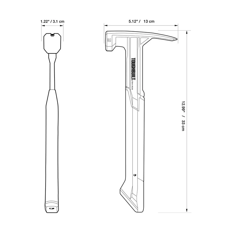 TOUGHBUILT Steel Rip Hammer TB-H1-1R-S16 TB-H1-1R-S18 16 OZ. 18 OZ. Smooth Face Hand Tools - Image 10
