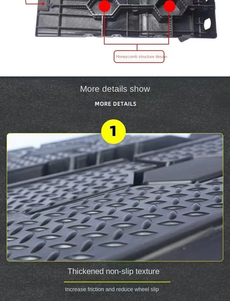 Heavy Duty 2500KG Car Repair Ramp 900mm Long Anti-Slip Vehicle Service Ramp for Oil Change, Maintenance, Jack Lift and Garage Re - Image 14