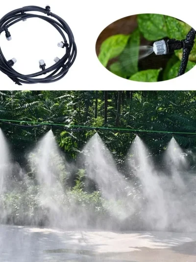 New Irrigation 10Meters 10 Sprinklers Nozzles Water Sprayer Misting Fog Cooling Nozzle System Garden Agricultural Sprayer System