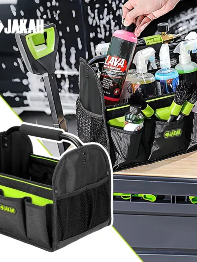 Quick Load Collapsible Detailing Caddy & Storage Organize (For Cars, Trucks, SUVs, RVs, Home, Workspace) Black HL085