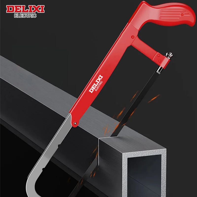 DELIXI ELECTRIC Hacksaw All-steel Heavy-duty Household Small Hand-held Saw,Adjustable Spacing,for Metal,Pipe,PVC,Wood Cutting - Image 5