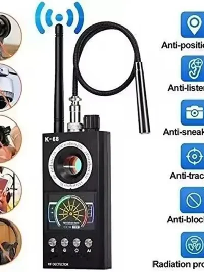 Professional Anti Spy Camera Detector K68 Bug Scanner Security Protection RF Signal Cam Hidden Gadgets Car GPS Tracker Finder
