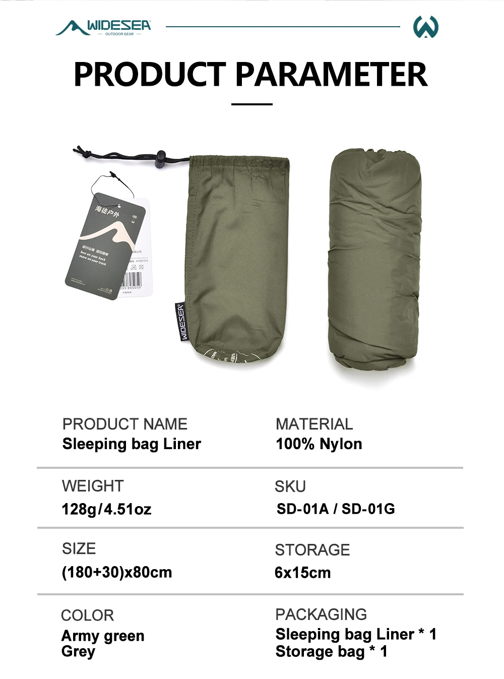 Outdoor Camping Sleeping Bag Liner Ultralight Mummy Sleeping Bag Backpack Liner Single Person Travel Sleeping Bag - Image 9