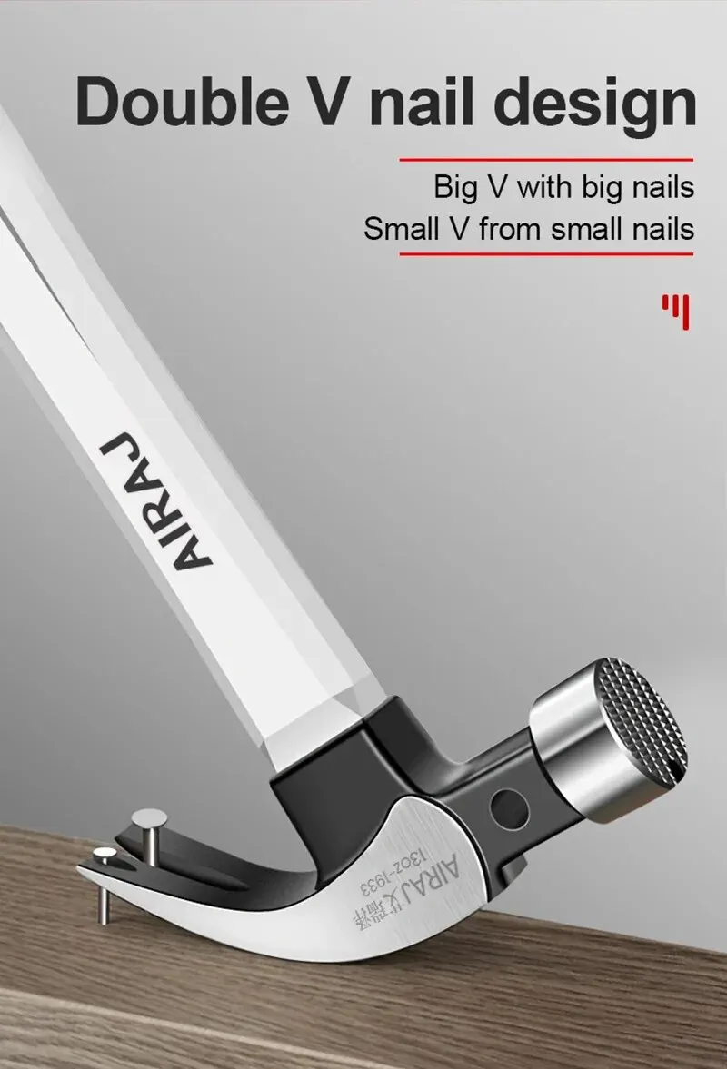 AIRAJ Multifunctional Sheep Horn Hammer Industrial Grade Decoration Household Hammer Wrapped with Glue Non Slip Hardware Tool - Image 15