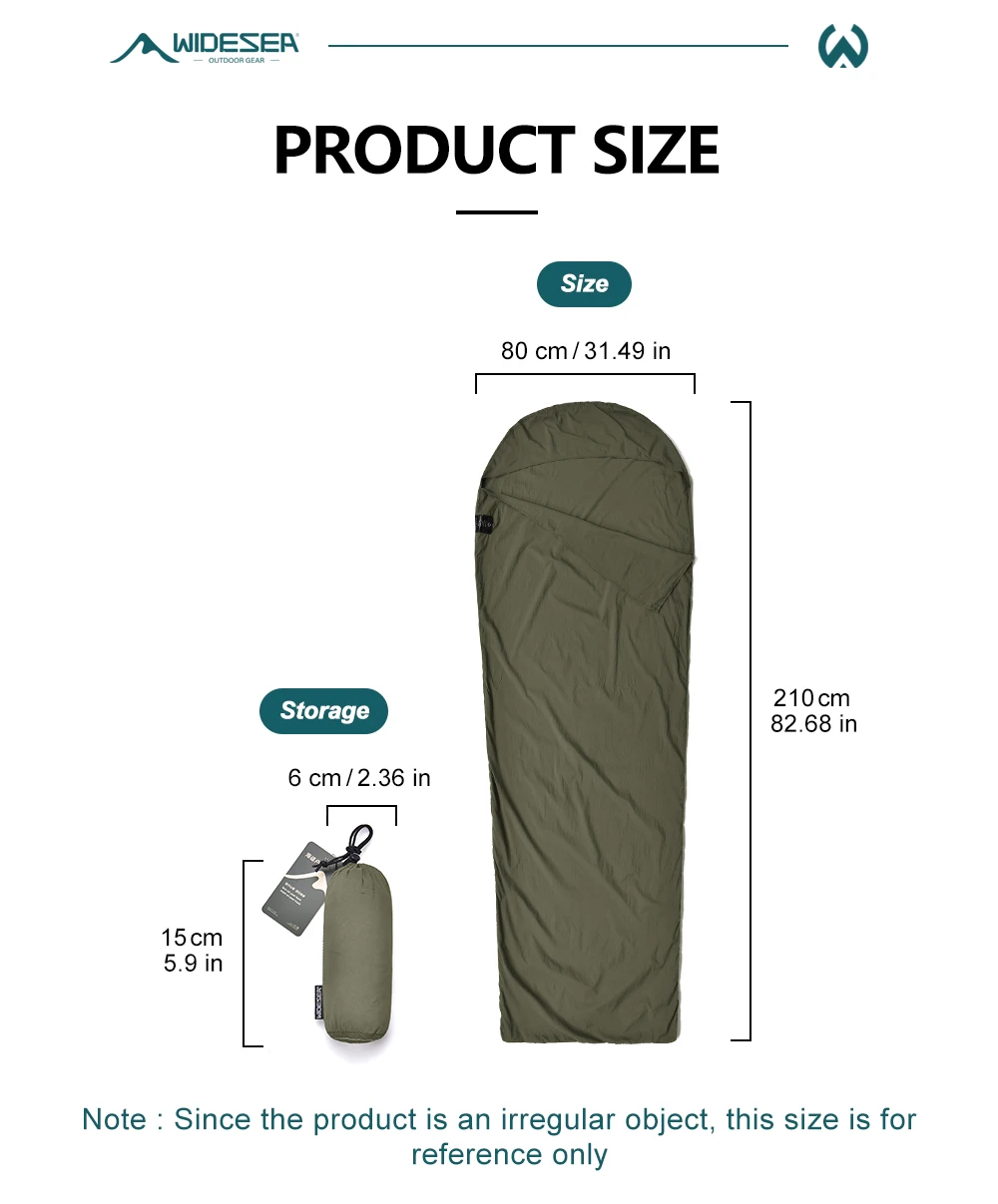 Outdoor Camping Sleeping Bag Liner Ultralight Mummy Sleeping Bag Backpack Liner Single Person Travel Sleeping Bag - Image 10