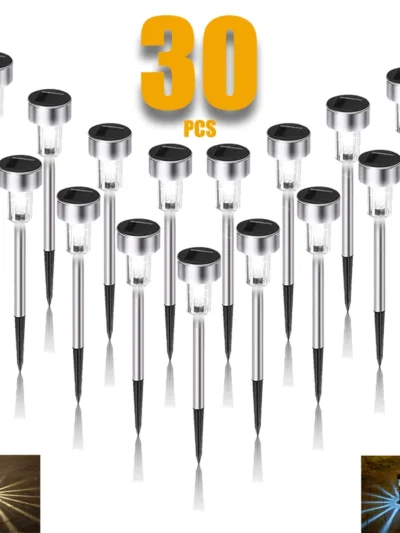 Solar Garden Light Outdoor Solar Powered Lamp Waterproof Landscape Lantern Lighting for Pathway Patio Decorative LED 10/20/30Pcs