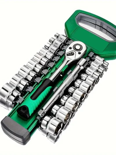 Galacok CRV Ratchet Spanner 3/8 Automotive Mechanic Tool Box Set Garage Car Repair Socket Wrench Set DIY Workshop Hand Tools