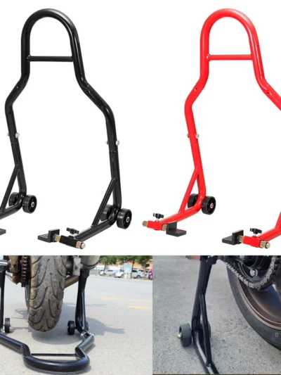 Motorcycle Black/Red Full Set Rear Wheel Support Stand Wheel Stand Auto Aheel Support Frame Tire Repairing Tool