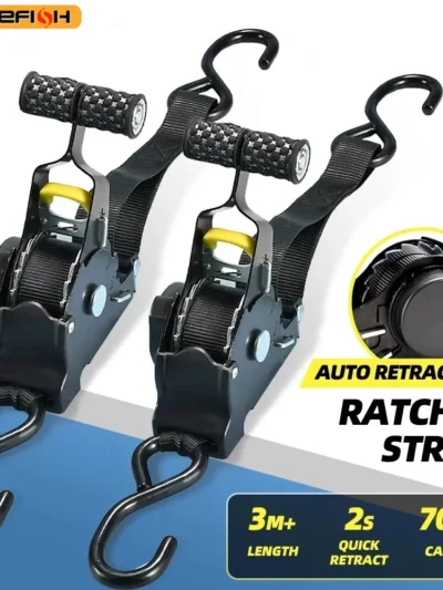 Auto Straps For Cargo Tape Retractable Belts For Load Luggage Strap Ratchet Tensioner Belt For Motorcycles Ratchet Strap For Car