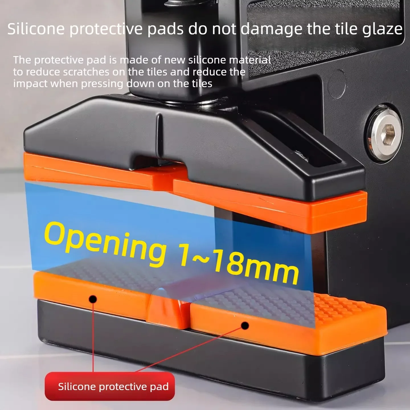 Heavy Duty Tile Breaking Pliers Manual Tile Cutter Aluminum Construction Rubber Coated Handles for Home Renovation Projects - Image 2