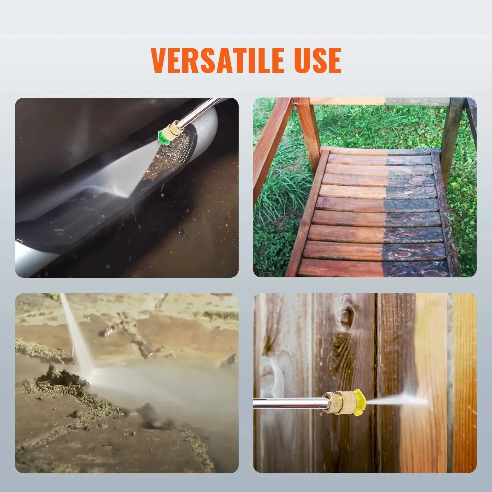 VEVOR Gas Pressure Washer, Gas Powered Pressure Washer with Aluminum Pump, 3400 PSI 2.6 GPM,Spray Gun and Extension Wand - Image 5