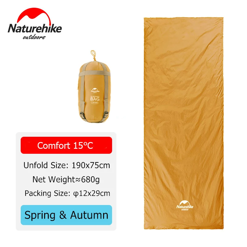 Naturehike Sleeping Bag Ultralight Waterproof Cotton Sleeping Bag Nature Hike Summer Hiking Camping Tent Sleeping Bag - Image 15