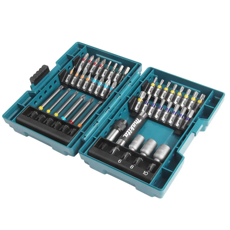 Makita B-55697 Electric Screwdriver Bits Set 43Pcs Colour Coded Cross Flower Type Hexagon Socket Bit Power Tool Attachments - Image 2