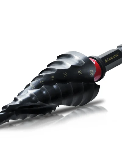 Step Drill Bit for Metal 1PC, 4-20mm M35 Spiral Flute Unibit Step Drill Bit, 1/4" Hex Shank for Metal, Wood, AlTiN Coated