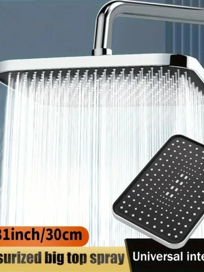 14 Inch new High Pressure Top Spray Rain Shower Head Larger Flow Supercharge Rainfall Showerhead 360° Swivel Water Saving