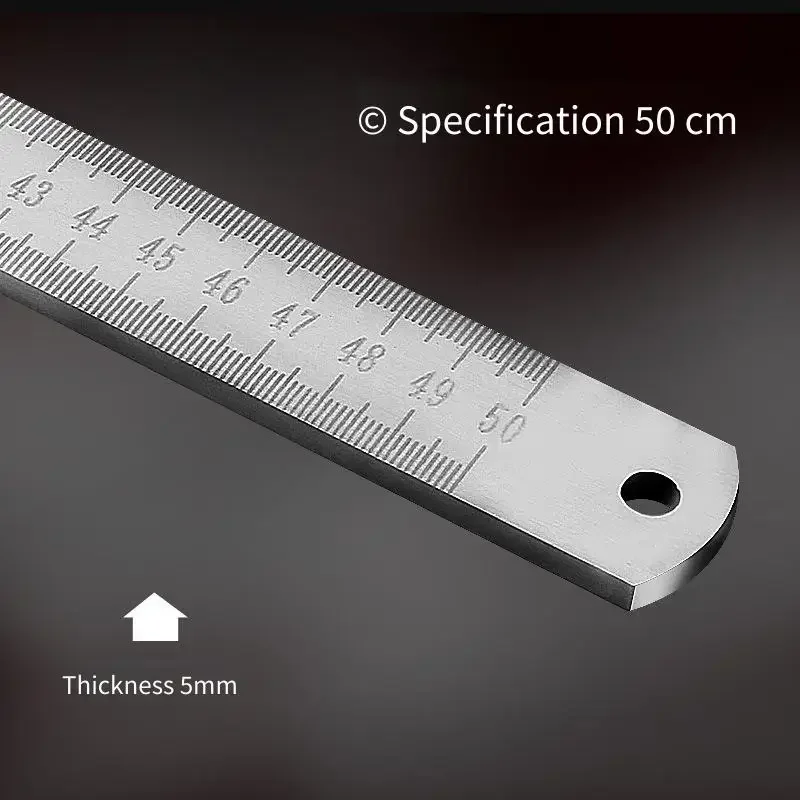 Engineered for Emergencies: 50cm Stainless Steel Ruler with Hardened Tip for Measurement & Window-Breaking - Image 7