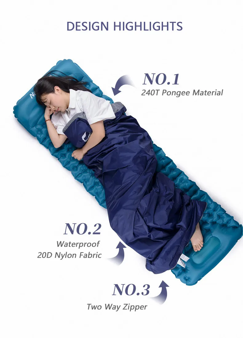Naturehike Sleeping Bag Ultralight Waterproof Cotton Sleeping Bag Nature Hike Summer Hiking Camping Tent Sleeping Bag - Image 18