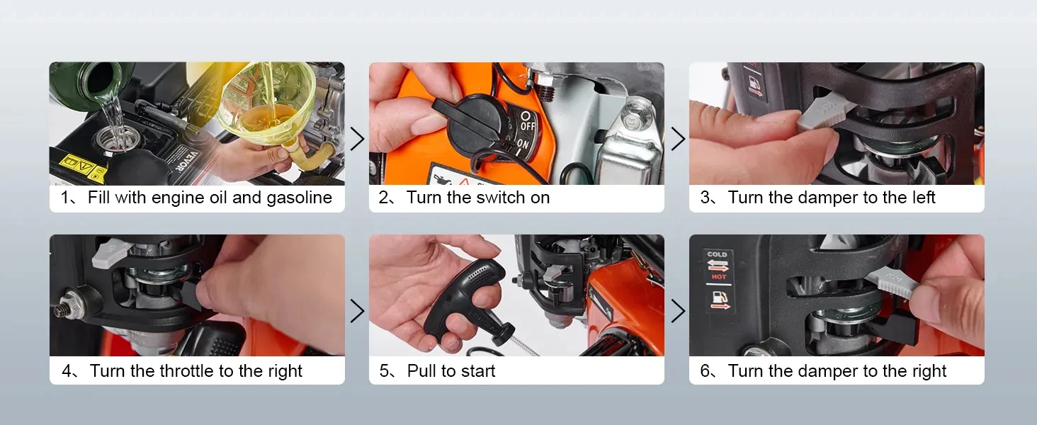 VEVOR Gas Pressure Washer, Gas Powered Pressure Washer with Aluminum Pump, 3400 PSI 2.6 GPM,Spray Gun and Extension Wand - Image 12