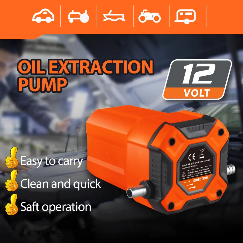 EAFC 12V Electric Car Oil Suction Pump 60W Fuel Delivery Engine Oil Crude Oil Fluid Suction Pump - Image 2