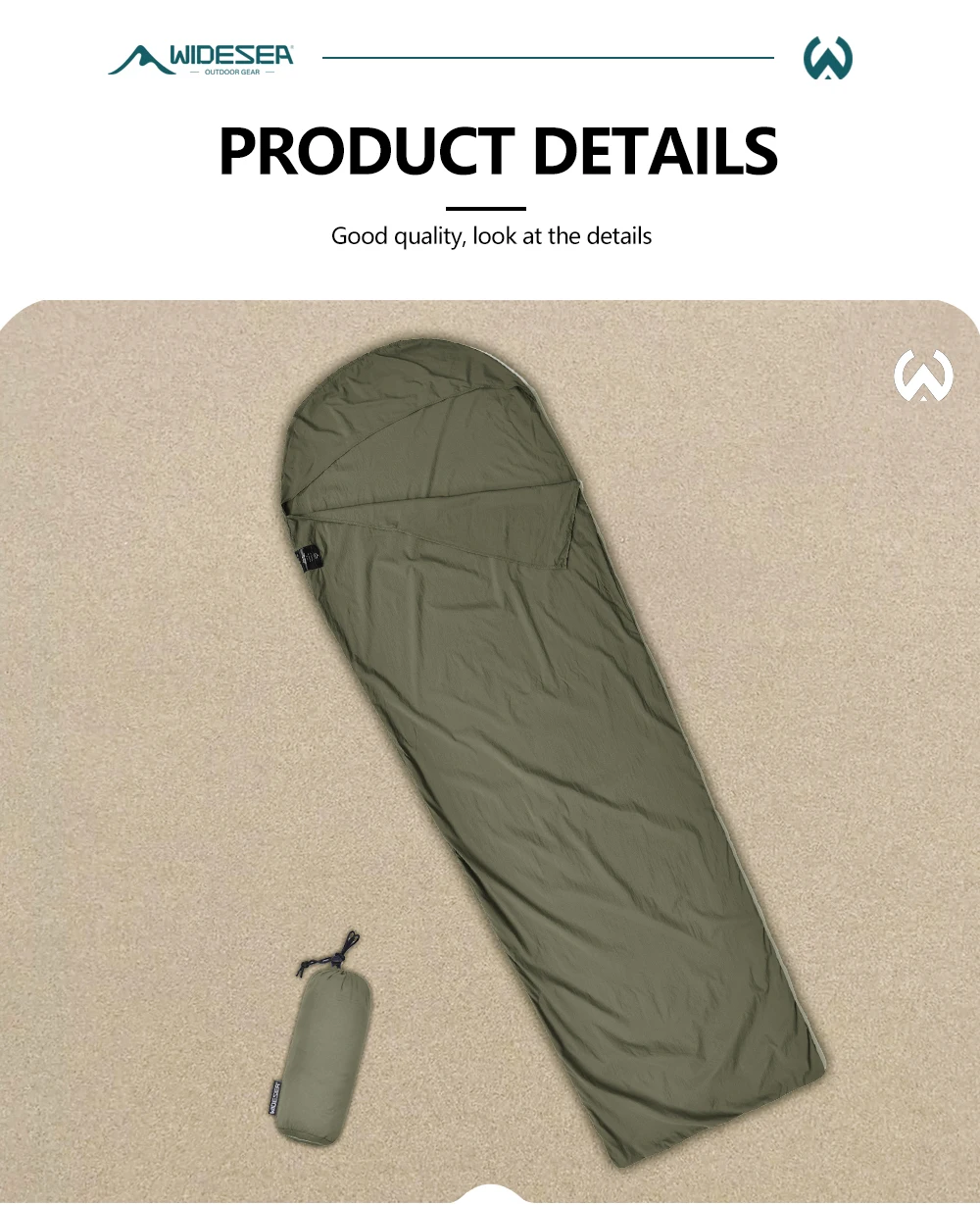 Outdoor Camping Sleeping Bag Liner Ultralight Mummy Sleeping Bag Backpack Liner Single Person Travel Sleeping Bag - Image 11