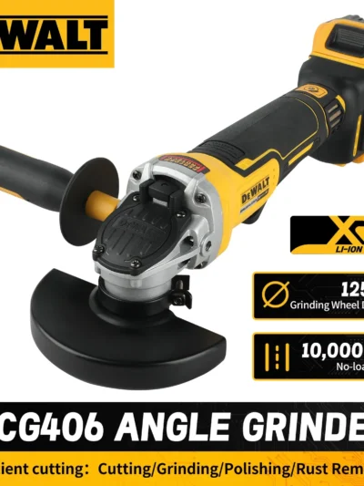 DEWALT DCG406 20VCordless Angle Grinder:1000rpm125mm wheel,M14 spindle9000/min speed,680W power.For construction,DIY&industrial