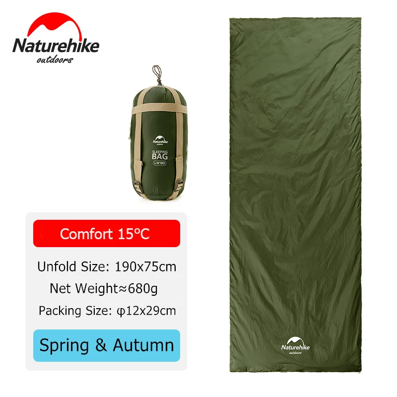 Naturehike Sleeping Bag Ultralight Waterproof Cotton Sleeping Bag Nature Hike Summer Hiking Camping Tent Sleeping Bag - Image 14