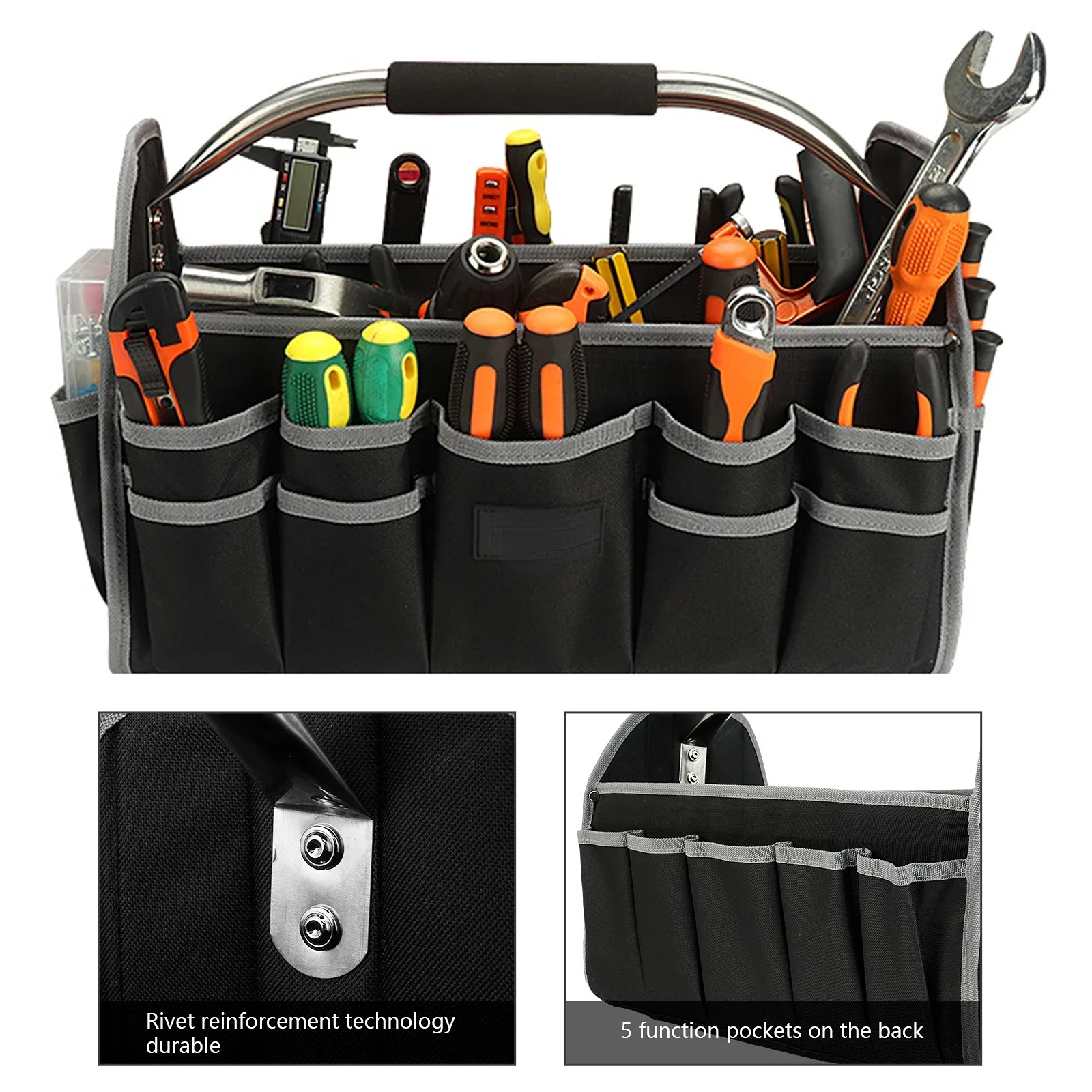 Carpenter Tool kit Large Capacity Tool Bag Hardware Organizer Crossbody Belt Men Travel Bag Handbag Backpack Spanner Electrician