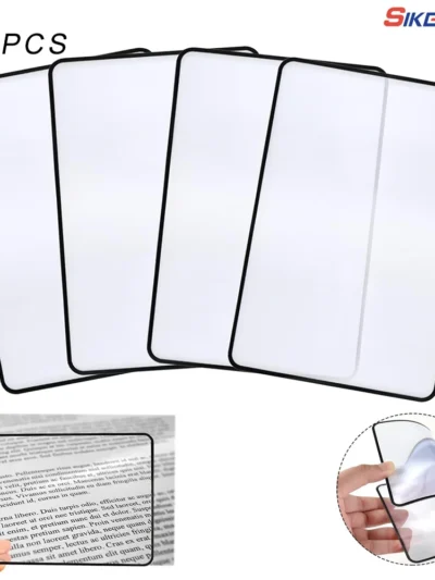 A5 Full Page Large Sheet 3X Magnifier Magnifying Glass Book Page Magnification Ultra-thin Loupe for Reading Small Prints Books