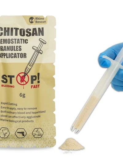 RHINO RESCUE 6g Chitosan Hemostatic Granul | Fast Clotting & Portable for Emergency, Wound Care, Outdoor &  | No-Residue First A
