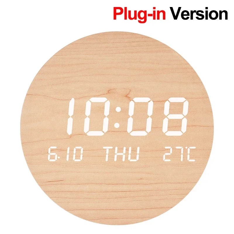 LED Digital Wall Clock Temperature Date Time Multi-function Display Living Room Home Bedroom Silent Clock Fashion Wall Clock - Image 10