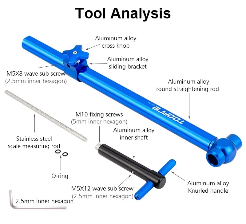 TOOPRE Bicycle Derailleur Hanger Alignment Gauge Professional Tool Measure Straighten Dropout Repair Tools For MTB Road Bike - Image 11