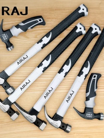 AIRAJ Multifunctional Sheep Horn Hammer Industrial Grade Decoration Household Hammer Wrapped with Glue Non Slip Hardware Tool