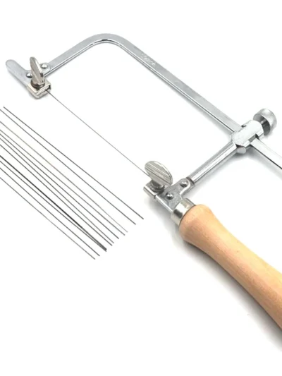 Jeweler's Saw Frame kit with Blades 12 Pieces Adjustable Jewelers Wax Ring Precision Cutting Metal Saw Jewelry Making Tool