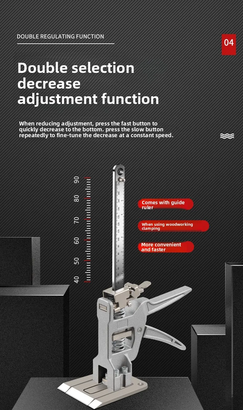 Hand Lifting Tool Set Labor-Saving Arm Jack Door Panel Drywall Board Lifter Lifting Cabinet Tile Height Adjuster Elevator Tool - Image 12