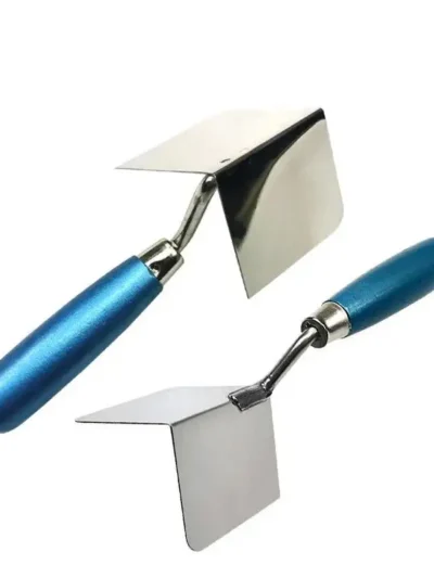 1Pc Drywall Corner Tool Outside / Inside Corner Knife 8x6cm Stainless Steel Corner Trowel for Drywall Gyprock Plasterboard