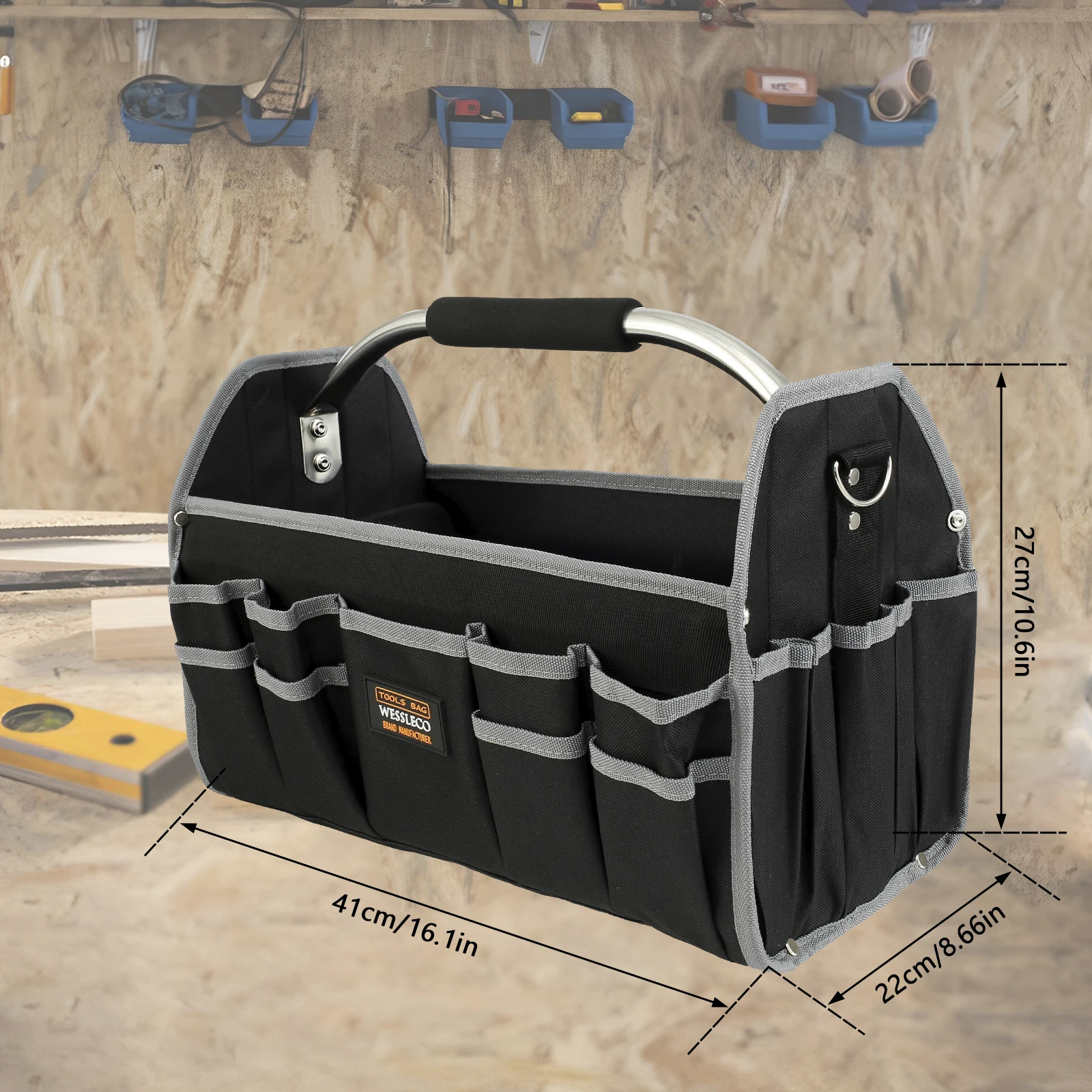 Carpenter Tool kit Large Capacity Tool Bag Hardware Organizer Crossbody Belt Men Travel Bag Handbag Backpack Spanner Electrician - Image 11