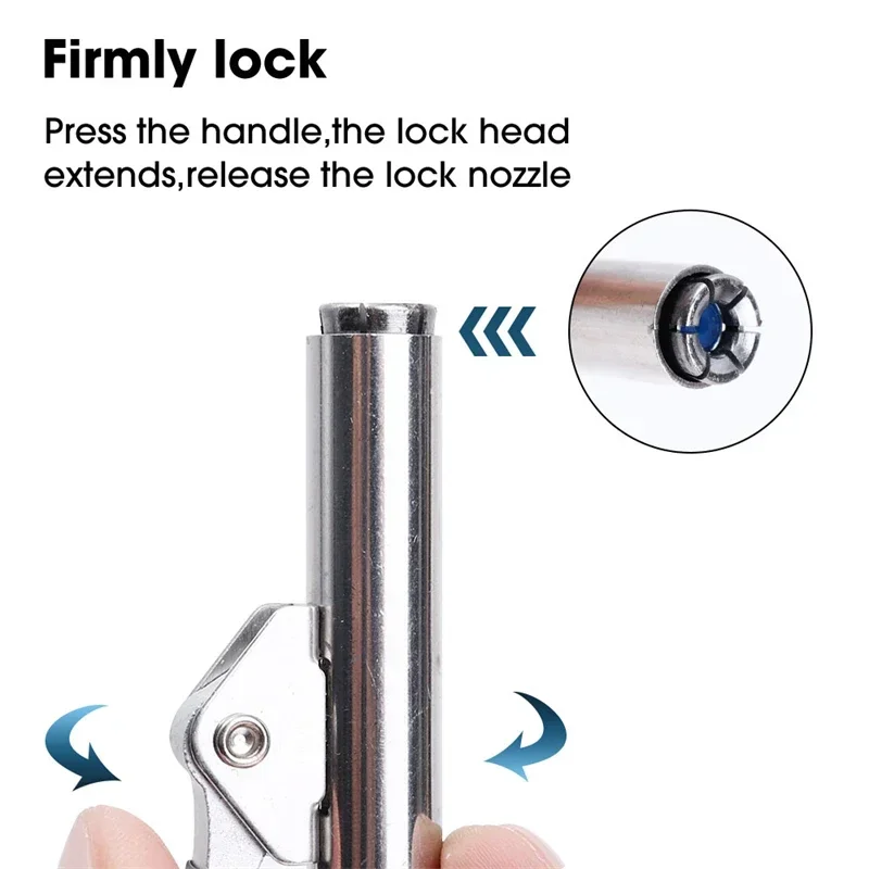 10000PSI Grease Gun Coupler Oil Pump Quick Release Grease Nozzle Injector Lubricating Oil Grease Gun Car Auto Repair Tool - Image 16