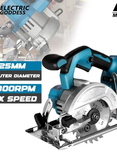 Brushless 5 Inch 125mm Electric Circular Saw Cordless 0-45° Adjustbale Woodworking Cutting Power Tool For Makita 18V Battery